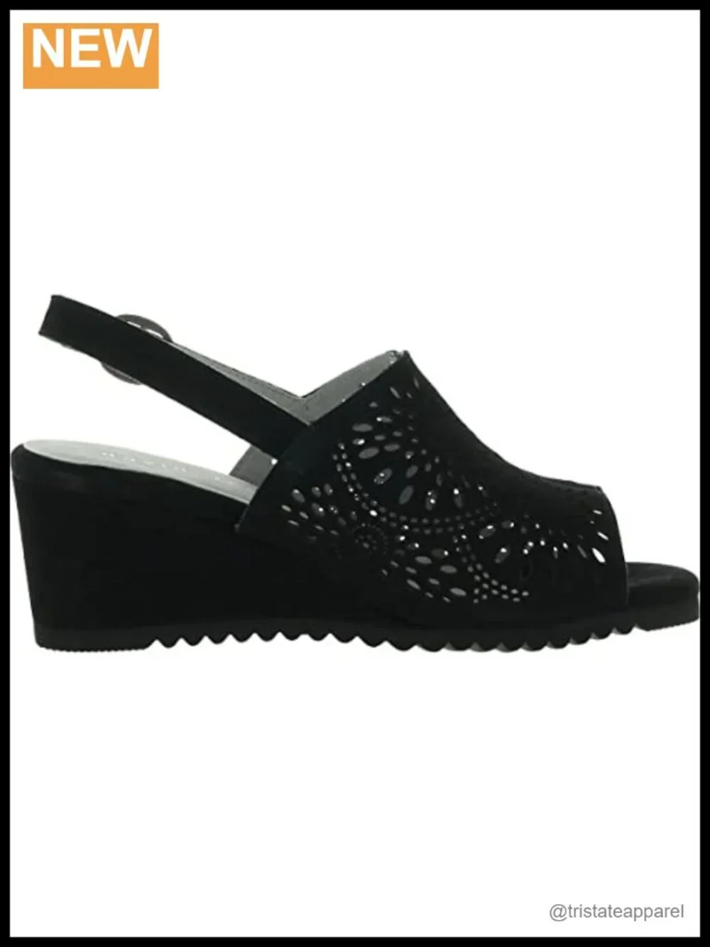 David Tate Smashing Wedge Sandal Slingback Leather Suede Platform